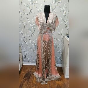 Issa London 100% Silk Vintage Kimono Dress Size 10 (FITS LIKE 6)